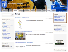 Tablet Screenshot of handball.tg-kitzingen.de